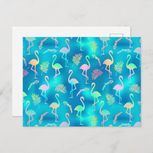 Rainbow Flamingo Postkarte (Vorne/Hinten)