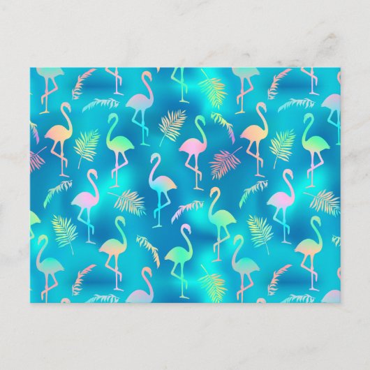 Rainbow Flamingo Postkarte (Vorderseite)