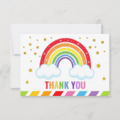 Rainbow Flat Dankeschön Karte (Vorderseite)