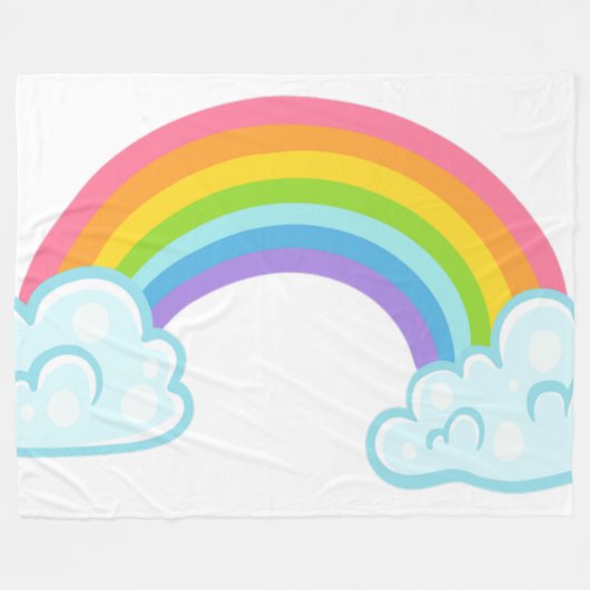 Rainbow Fleece Blanket (Vorderseite (Horizontal))