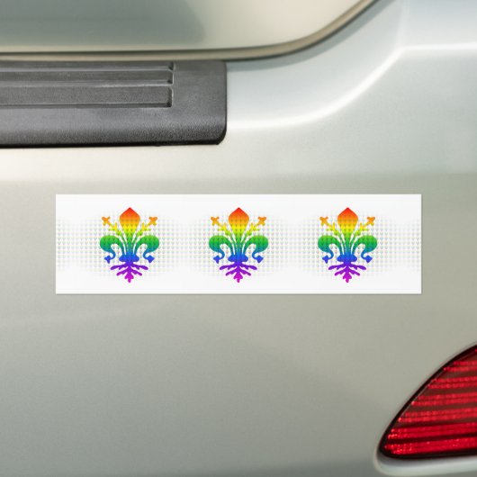 Rainbow Fleur-de-lis Autoaufkleber (Auf Auto)