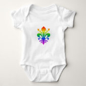 Rainbow Fleur-de-lis Baby Strampler (Vorderseite)