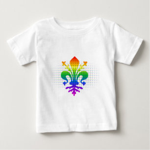 Rainbow Fleur-de-lis Baby T-shirt