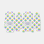 Rainbow Fleur-de-lis Benutzerdefinierter Text Geschenkschachtel (Ungefaltet)