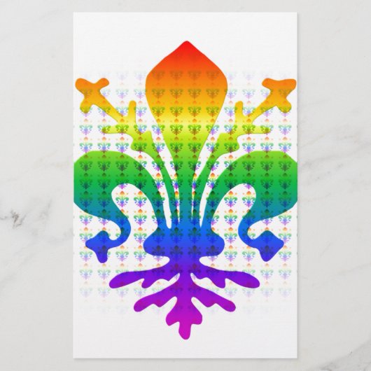 Rainbow Fleur-de-lis Briefpapier (Vorderseite)