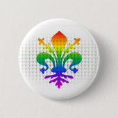 Rainbow Fleur-de-lis Button (Vorderseite)