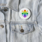 Rainbow Fleur-de-lis Button (Beispiel)