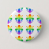 Rainbow Fleur-de-lis Button (Vorderseite)
