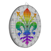 Rainbow Fleur-de-lis Dartscheibe (Vorderseite Links)