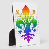 Rainbow Fleur-de-lis Fotoplatte (Seite)