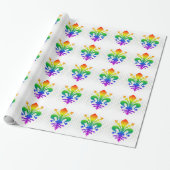 Rainbow Fleur-de-lis Geschenkpapier (Ungerollt)