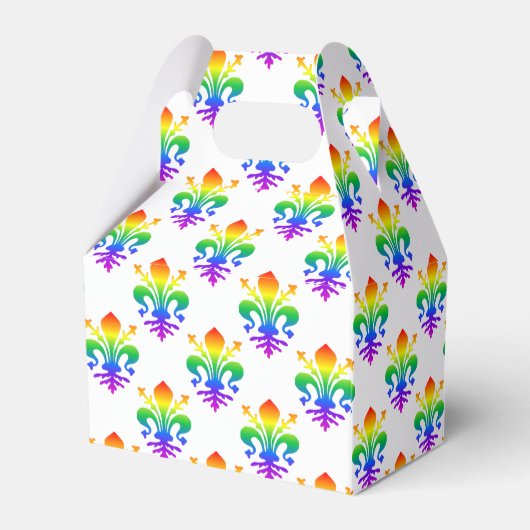Rainbow Fleur-de-lis Geschenkschachtel (Rückseite)