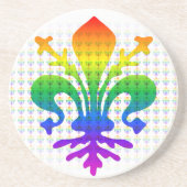 Rainbow Fleur-de-lis Getränkeuntersetzer (Vorne)