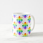 Rainbow Fleur-de-lis Kaffeetasse (VorderseiteRechts)
