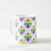 Rainbow Fleur-de-lis Kaffeetasse (Vorderseite Links)