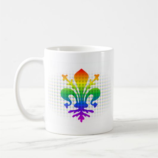 Rainbow Fleur-de-lis Kaffeetasse (Links)