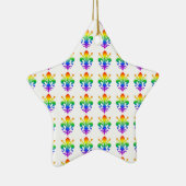 Rainbow Fleur-de-lis Keramikornament (Rechts)