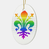 Rainbow Fleur-de-lis Keramikornament (Links)