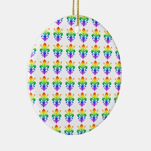 Rainbow Fleur-de-lis Keramikornament (Rechts)