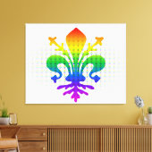 Rainbow Fleur-de-lis Leinwanddruck (Insitu (Wohnzimmer))