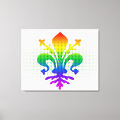 Rainbow Fleur-de-lis Leinwanddruck (Vorderseite)