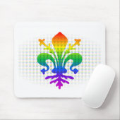 Rainbow Fleur-de-lis Mousepad (Mit Mouse)