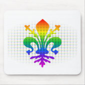 Rainbow Fleur-de-lis Mousepad (Vorne)