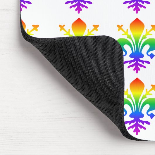 Rainbow Fleur-de-lis Mousepad (Ecke)