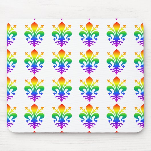 Rainbow Fleur-de-lis Mousepad (Vorne)