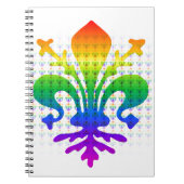 Rainbow Fleur-de-lis Notizblock (Vorderseite)