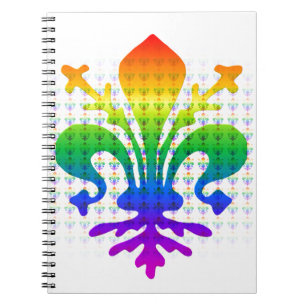 Rainbow Fleur-de-lis Notizblock