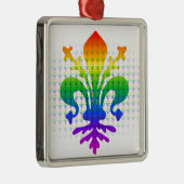 Rainbow Fleur-de-lis Ornament Aus Metall (Rechts)
