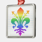 Rainbow Fleur-de-lis Ornament Aus Metall (Links)