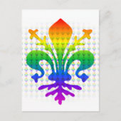 Rainbow Fleur-de-lis Postkarte (Vorderseite)