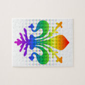 Rainbow Fleur-de-lis Puzzle (Horizontal)