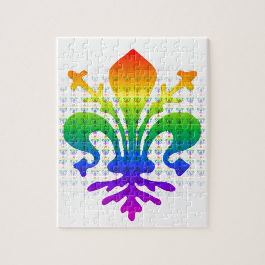 Rainbow Fleur-de-lis Puzzle (Vertikal)