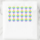 Rainbow Fleur-de-lis Rechteckiger Aufkleber (Tasche)
