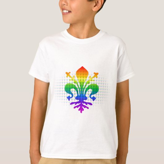 Rainbow Fleur-de-lis T-Shirt (Vorderseite)