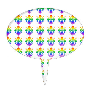 Rainbow Fleur-de-lis Tortenpicker