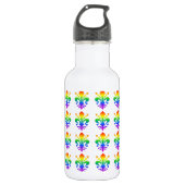 Rainbow Fleur-de-lis Trinkflasche (Vorderseite)