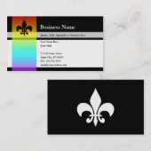 rainbow Fleur de Lys Visitenkarte (Vorne/Hinten)