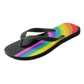 Rainbow Flip Flops Black Thong Sandal mit Regenbog Badesandalen (Schrägansicht)