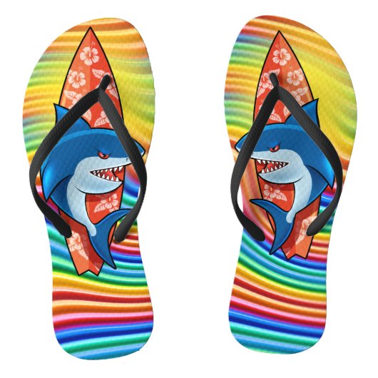 Rainbow Flip Flops Haifischfanganker Badesandalen (Fußbett)