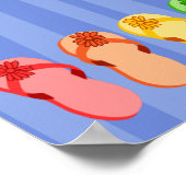 Rainbow Flip Flops Poster (Ecke)