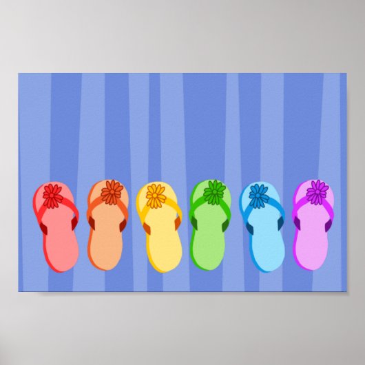 Rainbow Flip Flops Poster (Vorne)