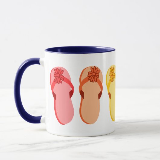 Rainbow Flip Flops Tasse (Links)
