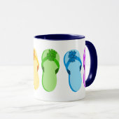 Rainbow Flip Flops Tasse (VorderseiteRechts)