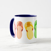 Rainbow Flip Flops Tasse (Vorderseite Links)