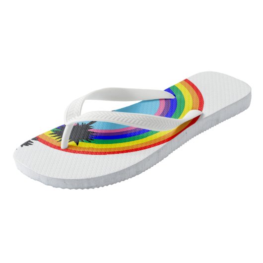 Rainbow-Flipflops Badesandalen (Schrägansicht)