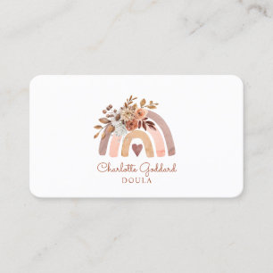 Rainbow Flora Doula Business Card Visitenkarte